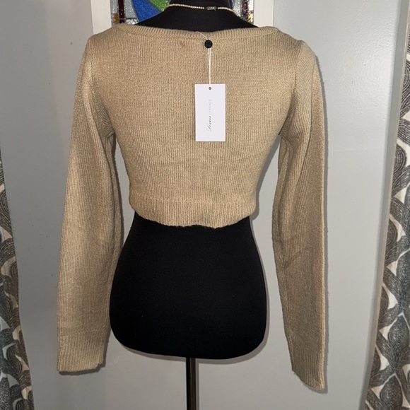 Lovers + Friends Hailee Crop Sweater SZ Medium - Picture 4 of 7